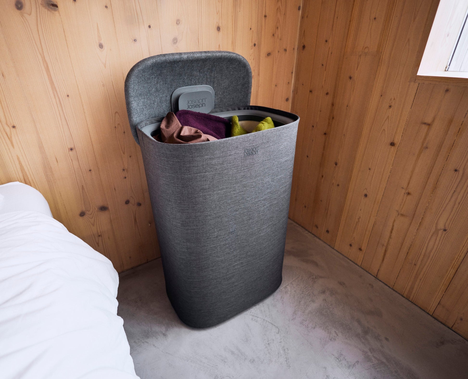 [hidden] [lifestyle] Tota 2 One 60L Dark Grey Laundry Basket