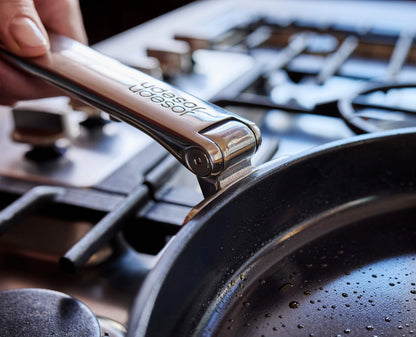 [half-width] Space Steel Folding Handle Non-Stick 2-piece Frying Pan Set
