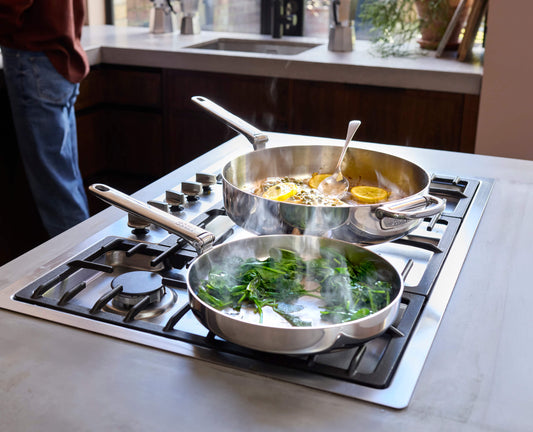 [hidden] [lifestyle] Space Steel Folding Handle 28cm Saute Pan & Lid