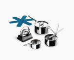 [hidden] Space Steel Folding Handle 3-Piece Saucepan Set