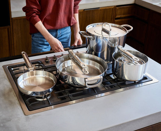 [hidden] [lifestyle] Space Steel Folding Handle 6-Piece Cookware Set