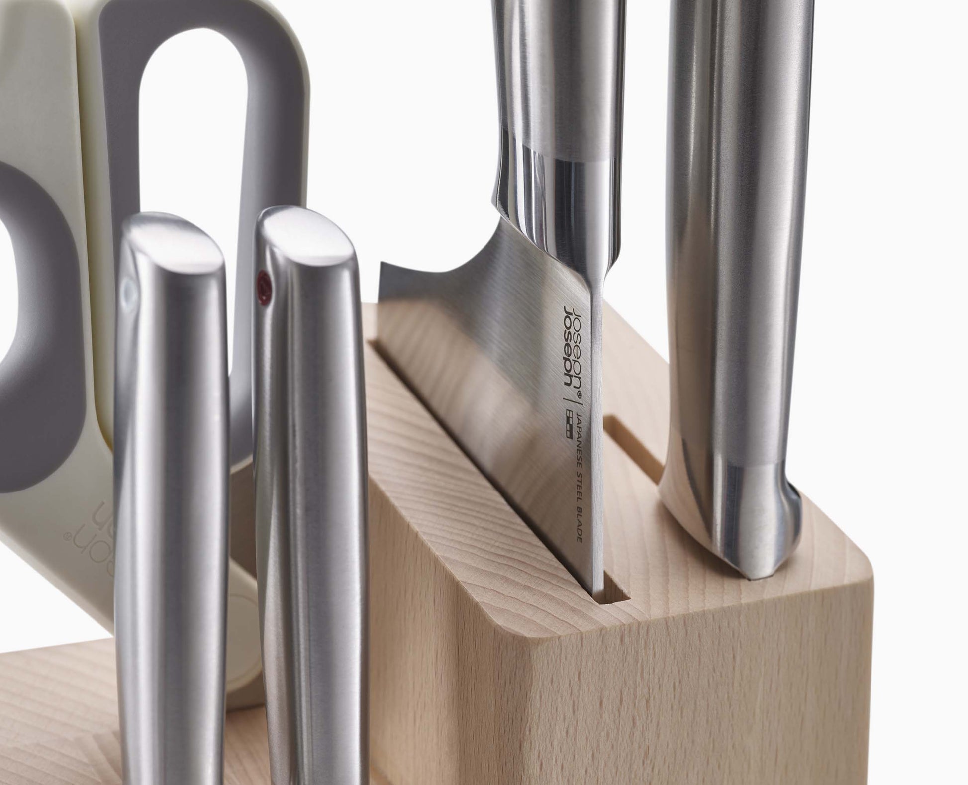 [half-width] Elevate™ Fusion 5-piece Knife & Scissor Set with Beechwood Block - 10577 - Image 7