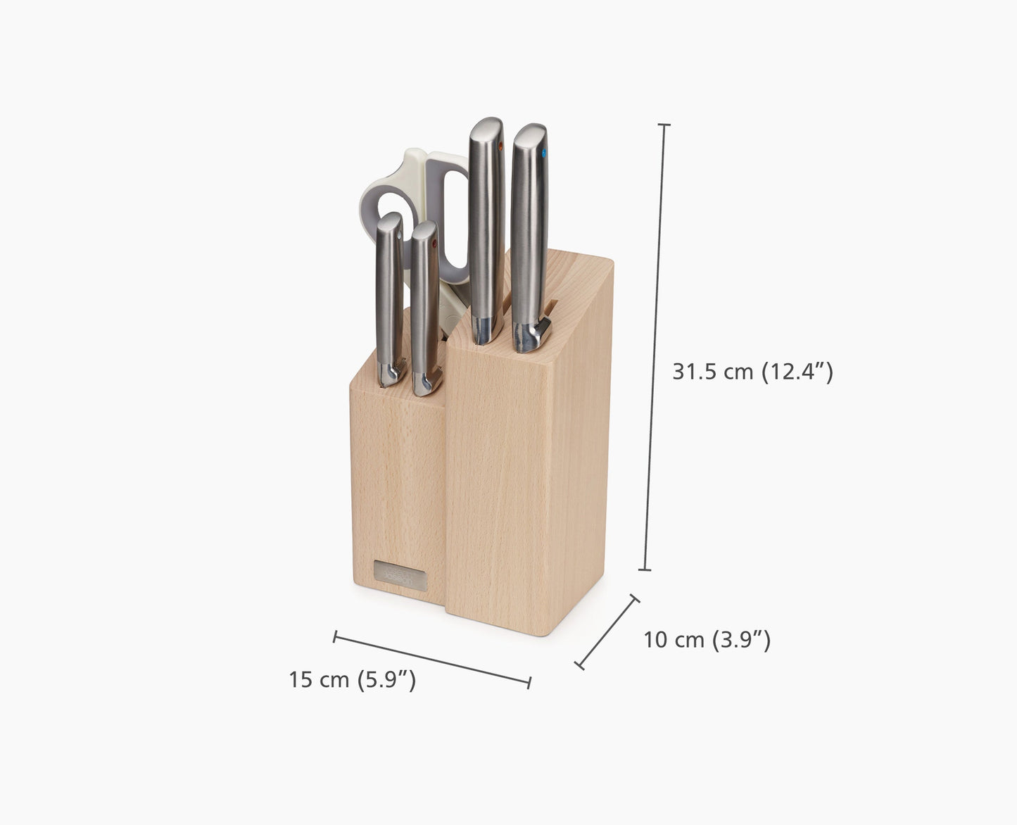 [half-width] Elevate™ Fusion 5-piece Knife & Scissor Set with Beechwood Block - 10577 - Image 11