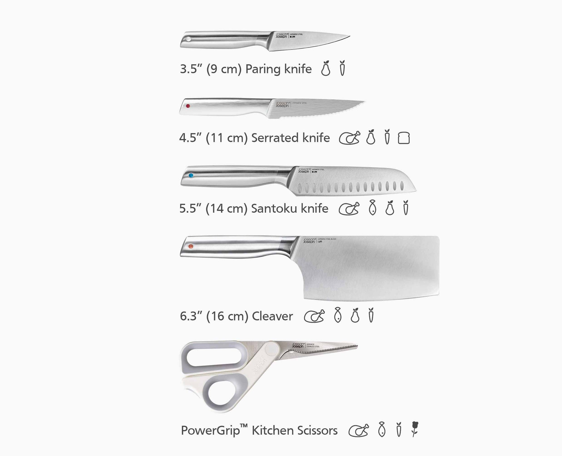 [half-width] Elevate™ Fusion 5-piece Knife & Scissor Set with Beechwood Block - 10577 - Image 10