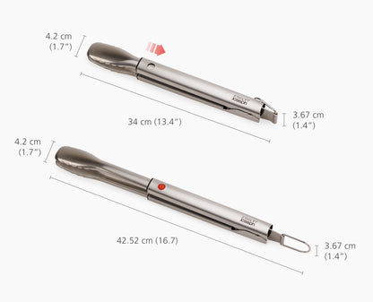 [half-width] GrillOut Stainless-Steel BBQ Tongs with Extending Handle