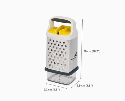 [half-width] Multi-Grip Box Grater with Precision Food-Grip - 20225 - Dimension