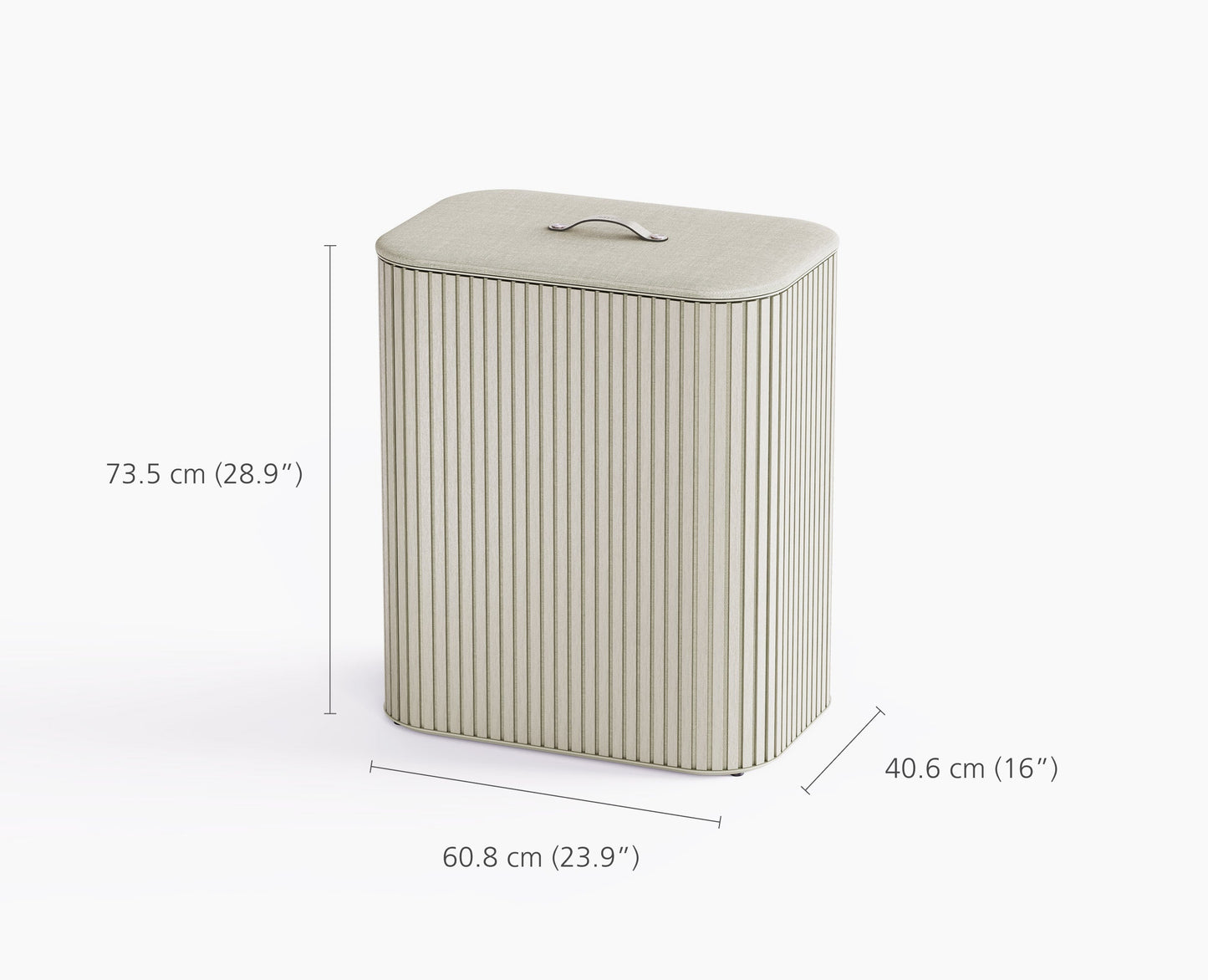 [half-width] Tota Luxe 90L Ecru Laundry Separation Basket