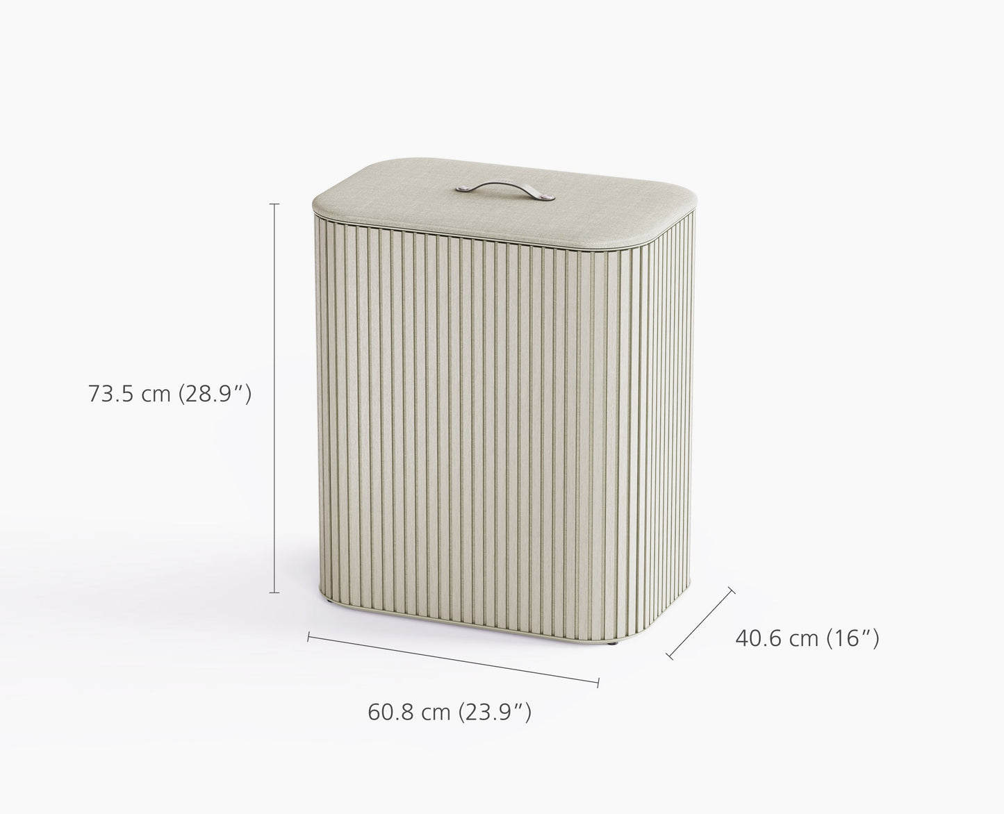 [half-width] Tota Trio Luxe 90L Ecru Laundry Separation Basket
