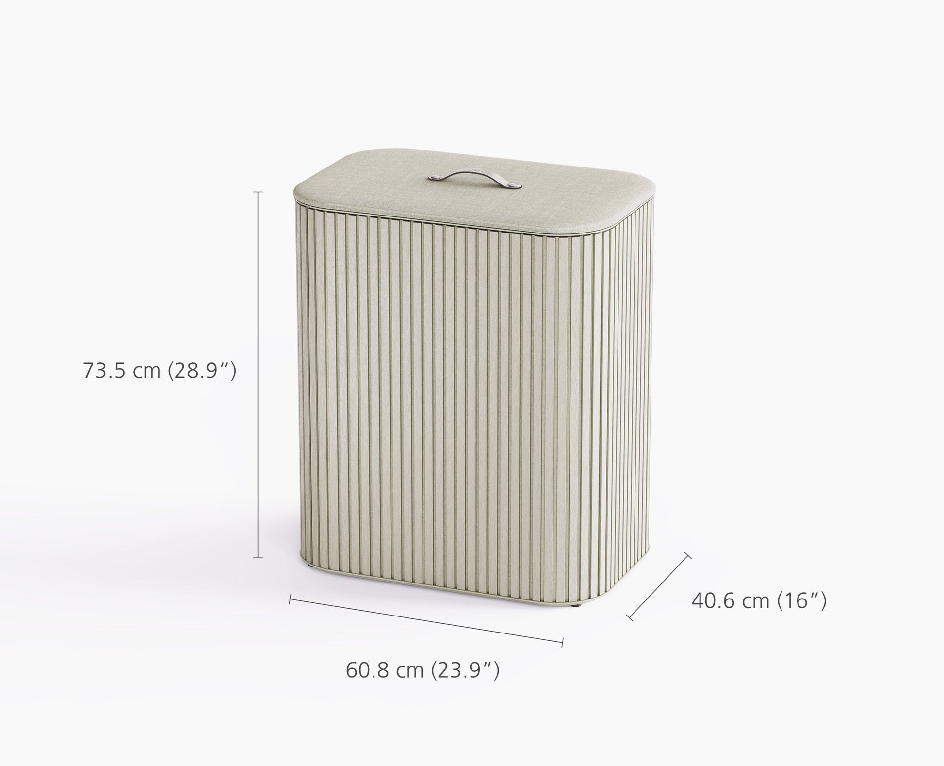 [half-width] Tota Trio Luxe 90L Ecru Laundry Separation Basket