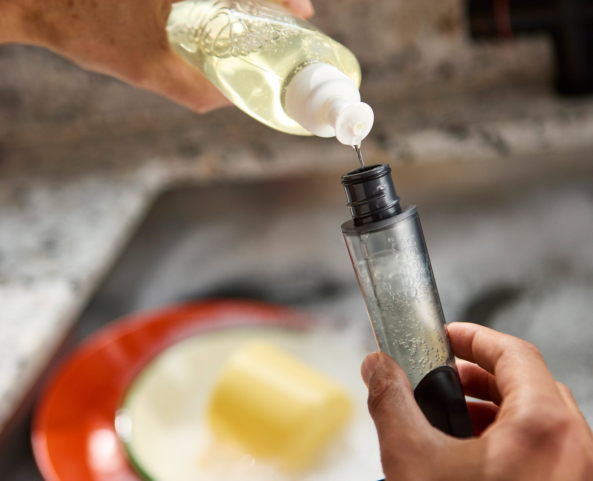 [half-width] SinkTech™ Soap Dispensing Washing-Up Brush with Replacement Head & Extra Heads