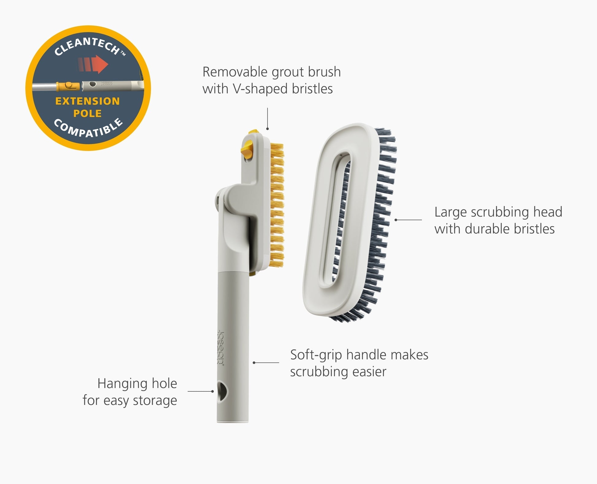 [half-width] CleanTech 2-in-1 Tile Scrubber Tool