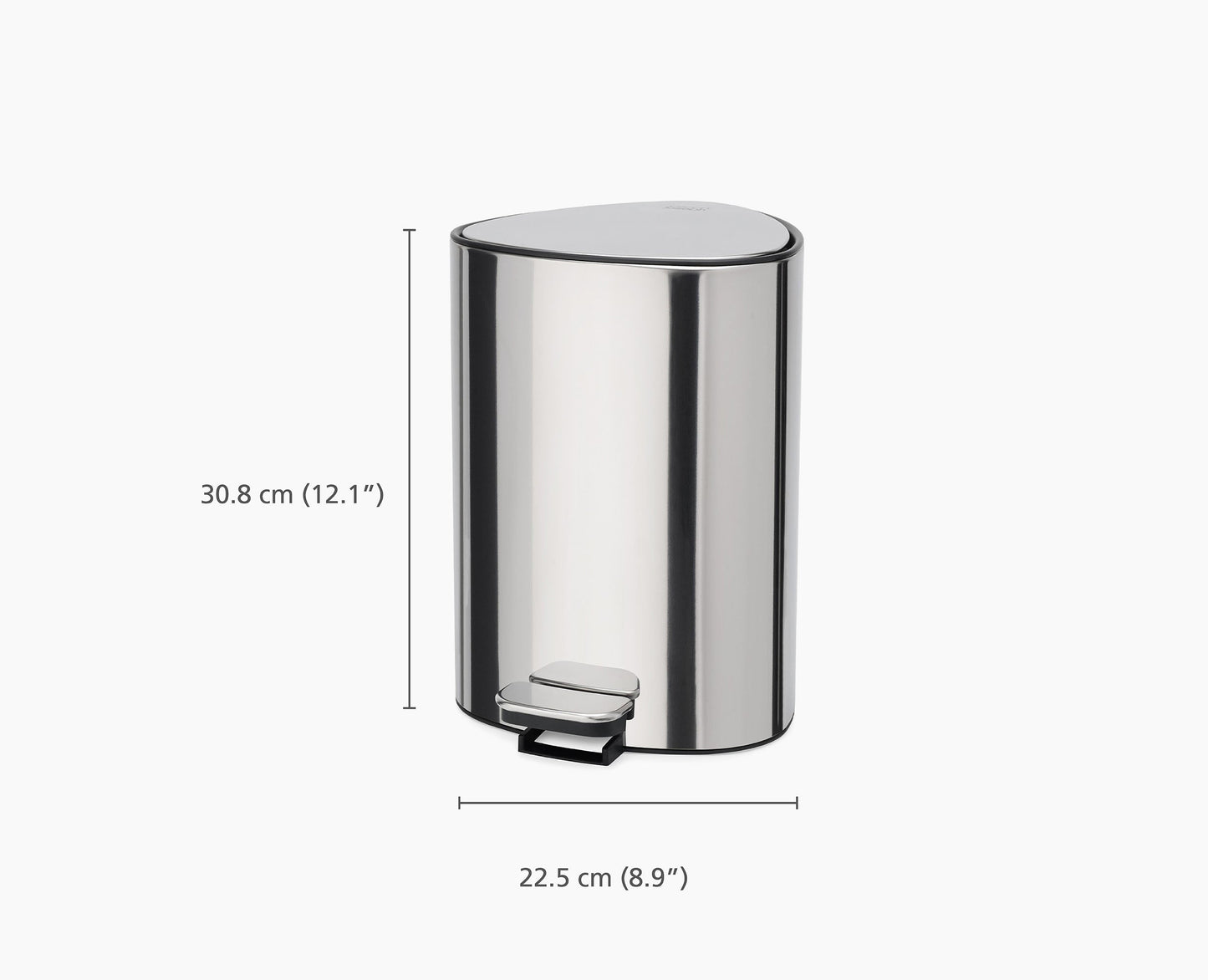[half-width] EasyStore™ Luxe 5L Pedal Bin - 70596 - DIMS