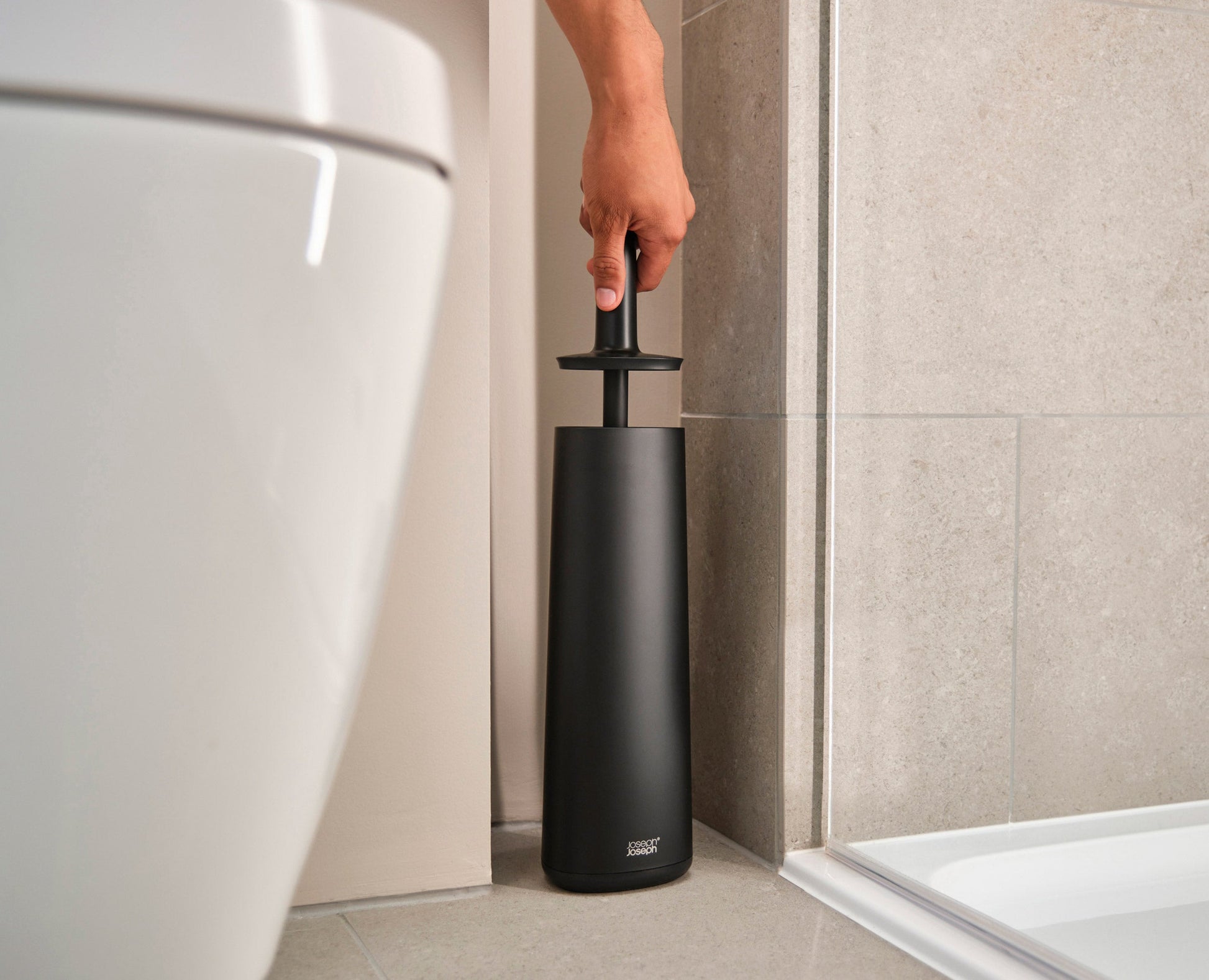 [hidden] [lifestyle] Matt Black Bathroom Set
