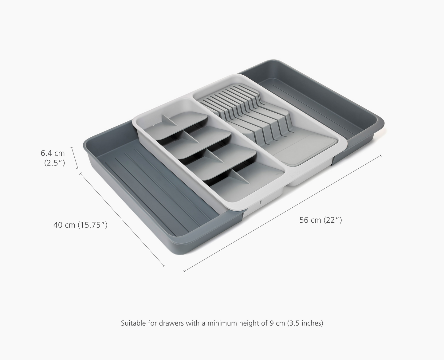 [half-width] DrawerStore™ Expanding Tiered Cutlery, Utensil, Gadget & Knife Organiser