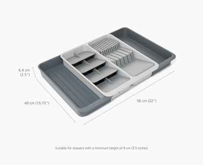 [half-width] DrawerStore™ Expanding Tiered Cutlery, Utensil, Gadget & Knife Organiser
