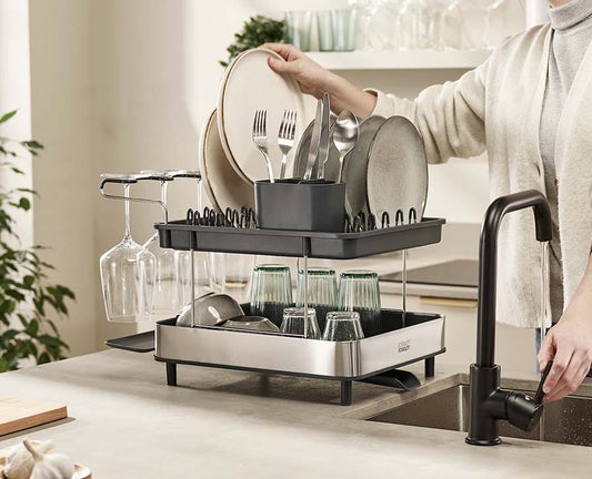 [hidden] [lifestyle] Excel™ Steel 2-Tier Dish Rack - 851647 - Image 2