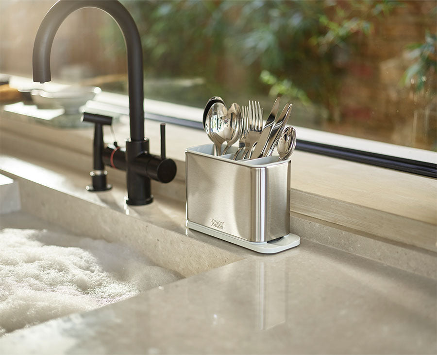 [hidden] [lifestyle] Surface™ Stainless-steel Cutlery Drainer - 851694 - Image 2