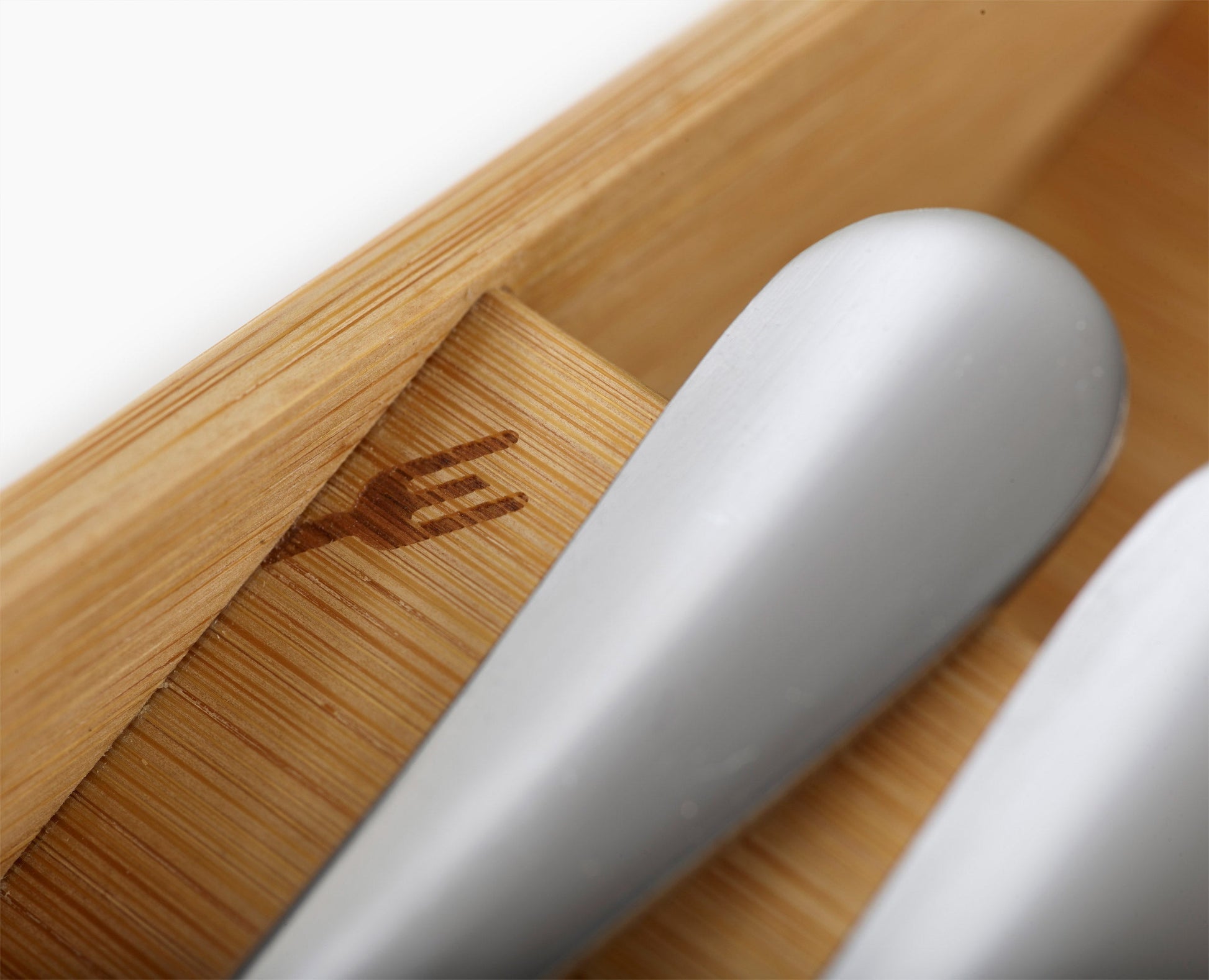 [half-width] 2-piece DrawerStore™ Bamboo Large Cutlery & Knife Organiser Set