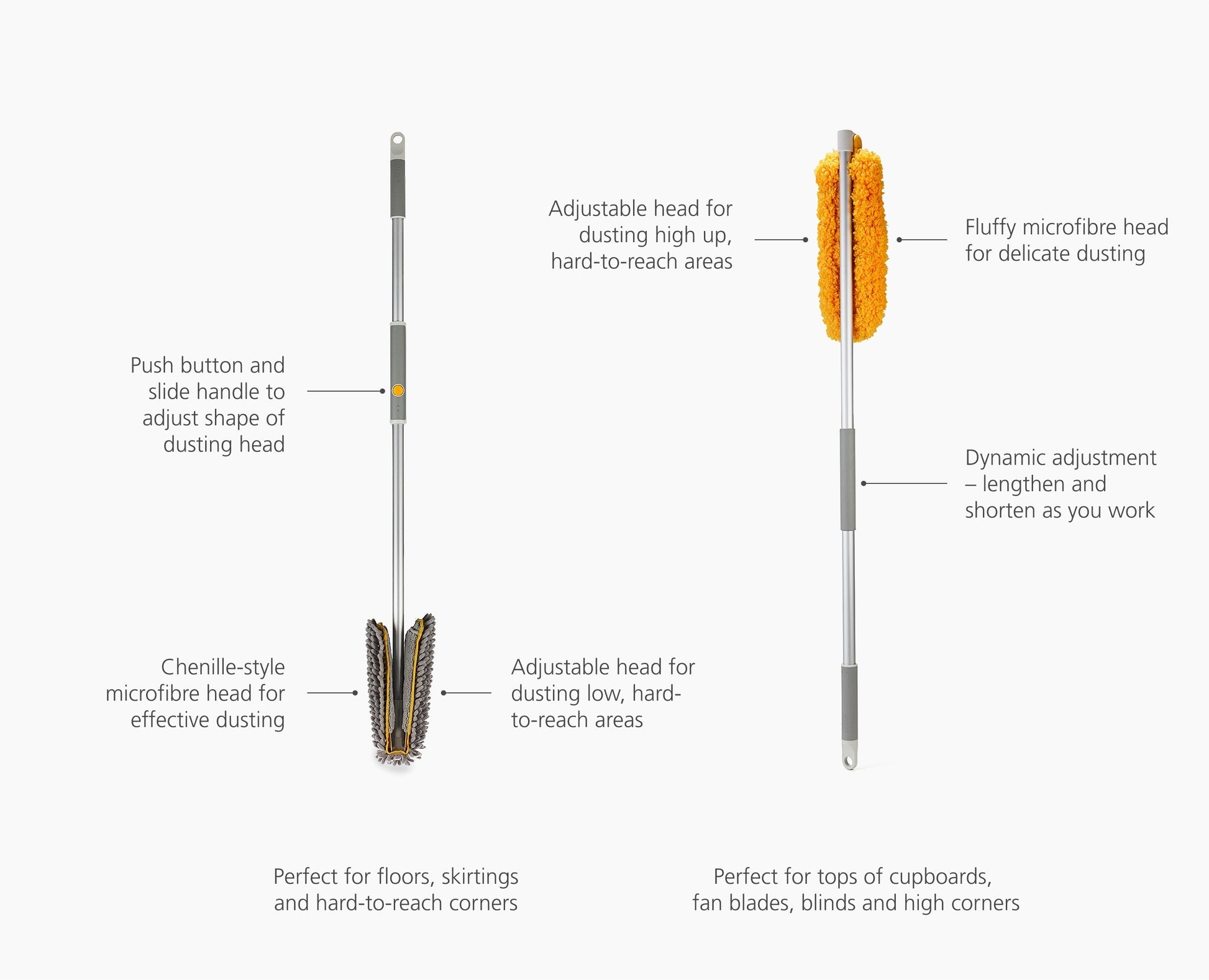 CleanTech™ Adjustable High Zone & Floor Duster Set