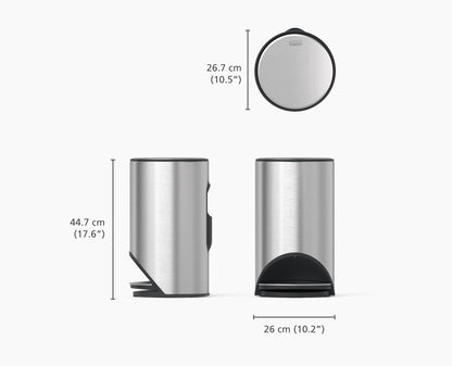 [half-width] Arc™ 10L Easy-push Stainless-steel Pedal Bin - 30152 - Image 5