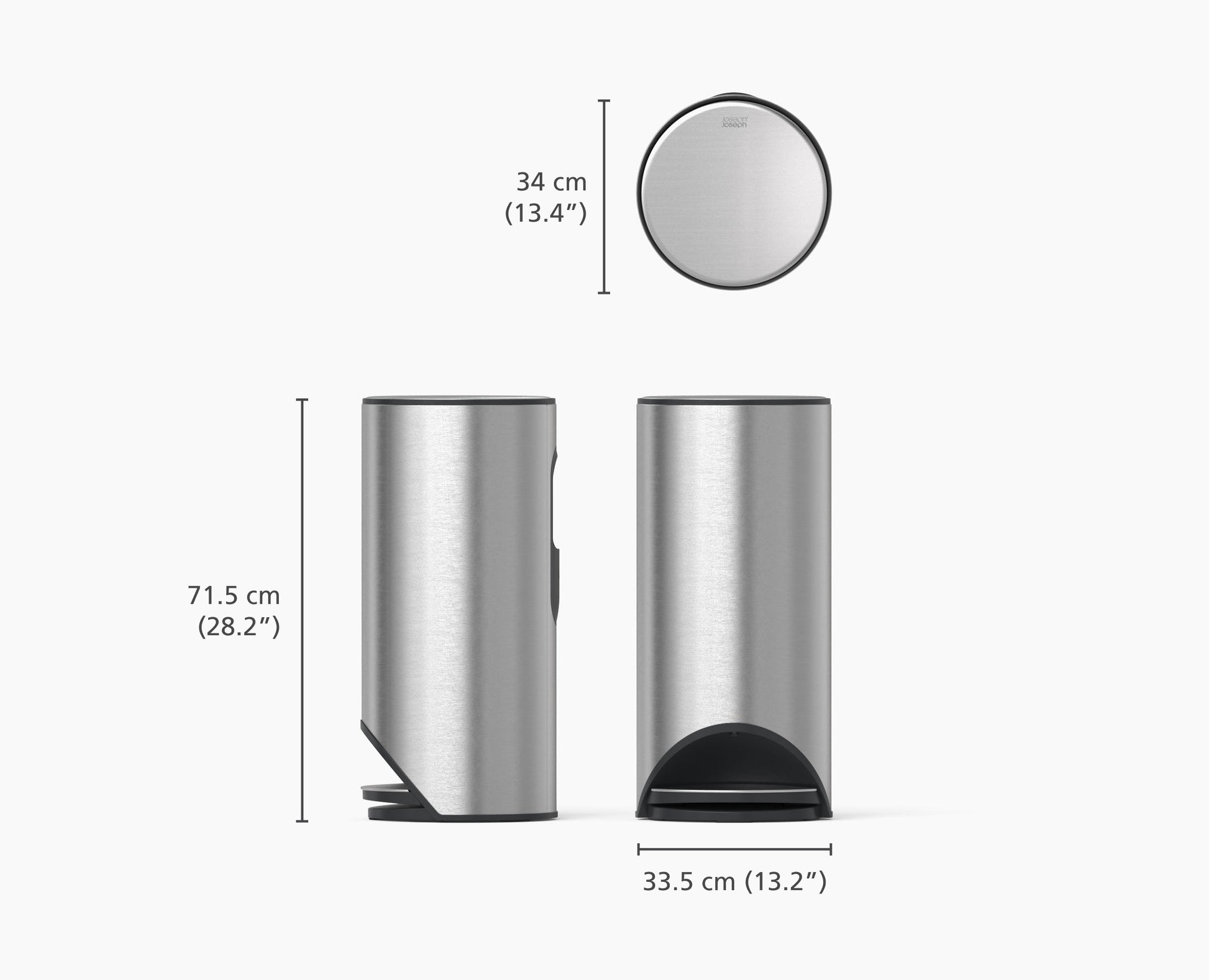 [half-width] Arc™ 30L Easy-push Stainless-steel Pedal Bin - 30150 - Image 5