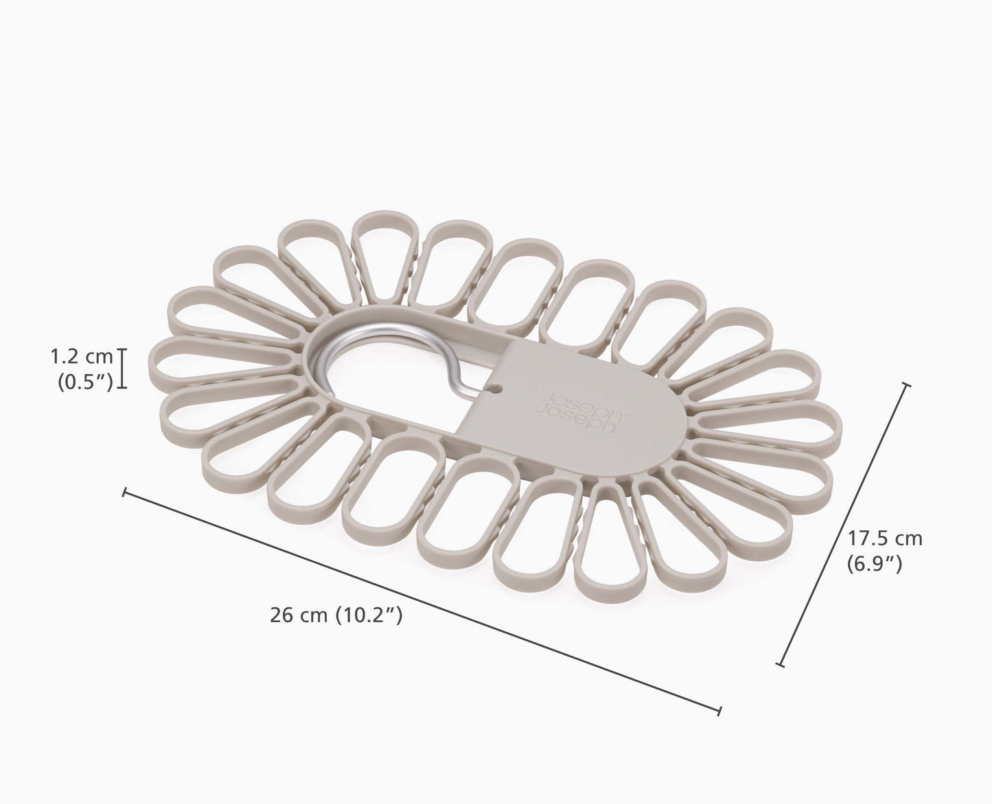 [half-width] Petal™ 22-piece Quick-grip Ecru Drying Hanger - 50051 - Image 5