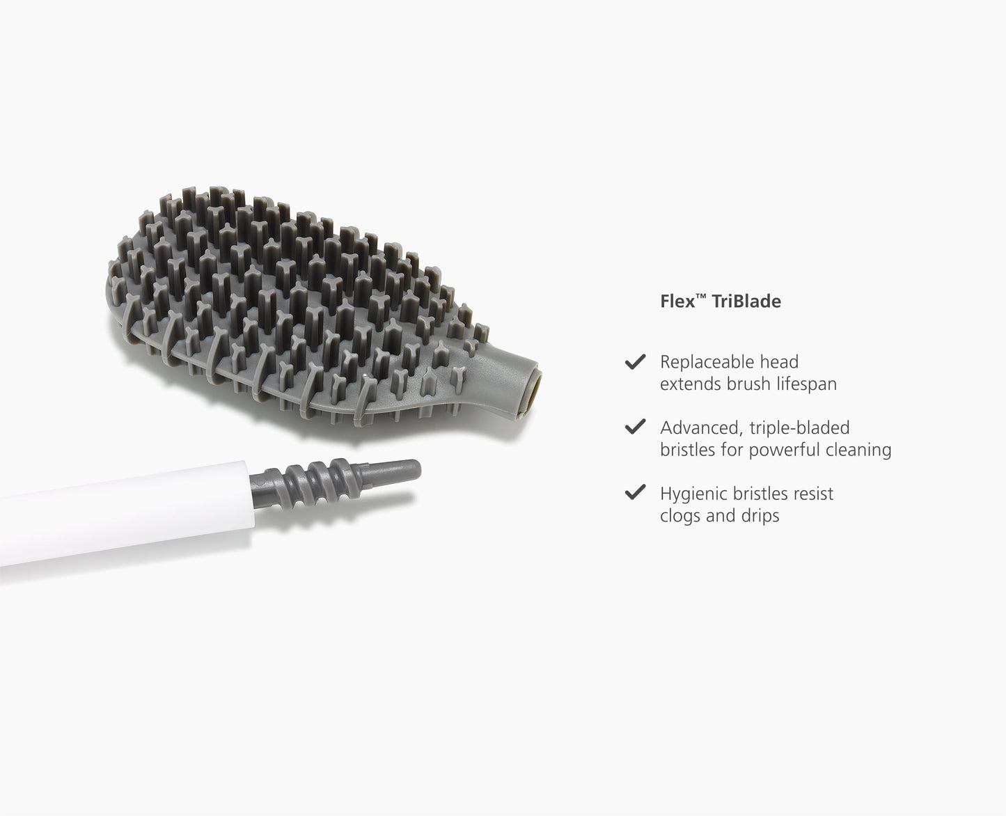 Flex™ TriBlade Lite Pack of 2 White Toilet Brushes