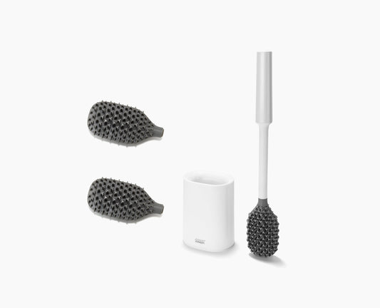 [hidden] Flex™ TriBlade Lite White Toilet Brush Starter Set