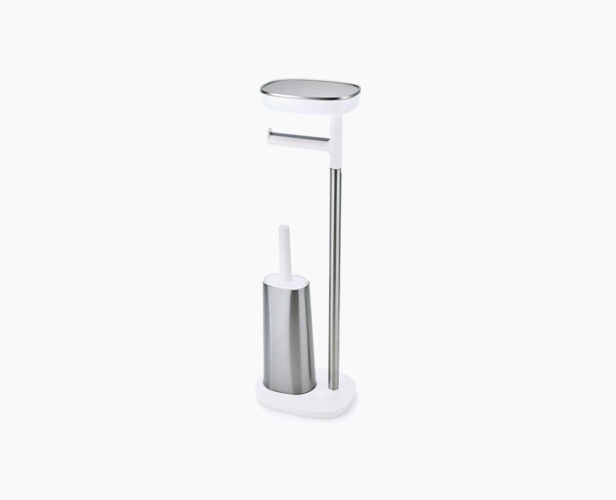 [hidden] EasyStore™ Plus Toilet Paper Holder with Flex™ Steel Toilet Brush - 70519 - Image 1