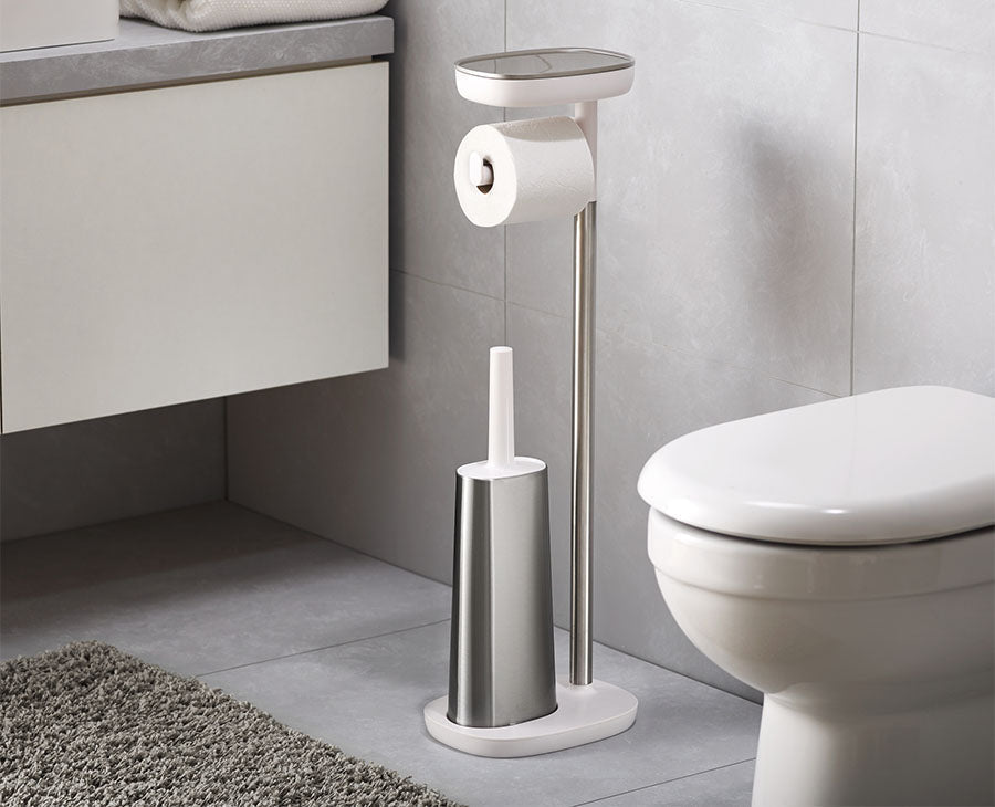 [hidden] [lifestyle] EasyStore™ Plus Toilet Paper Holder with Flex™ Steel Toilet Brush - 70519 - Image 2