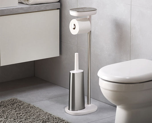 [hidden] [lifestyle] EasyStore™ Plus Toilet Paper Holder with Flex™ Steel Toilet Brush - 70519 - Image 2