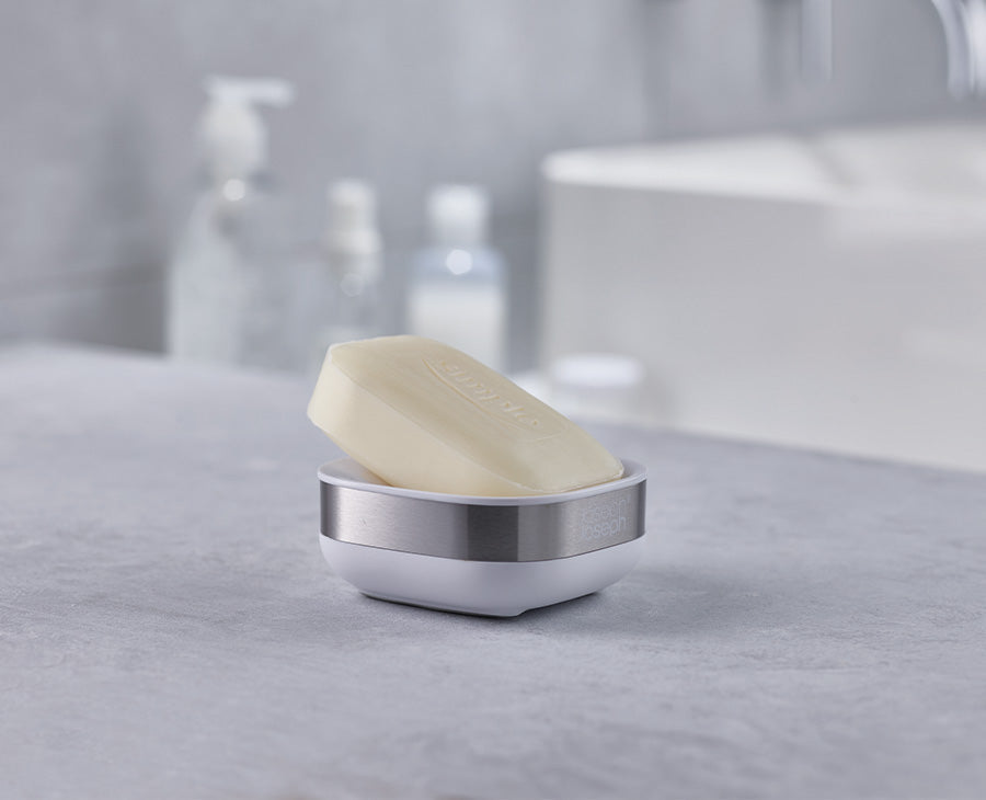 [hidden] [lifestyle] Slim™ Steel Compact Soap Dish - 70533 - Image 2