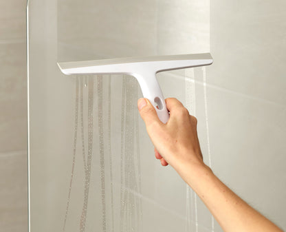 [half-width] EasyStore™ Light Grey Shower Squeegee with Storage Hook - 2 pack
