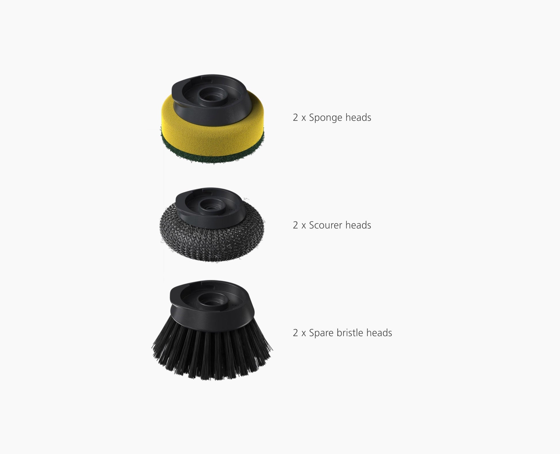 [half-width] SinkTech™ Soap Dispensing Washing-Up Brush with Steel Stand & Extra Heads