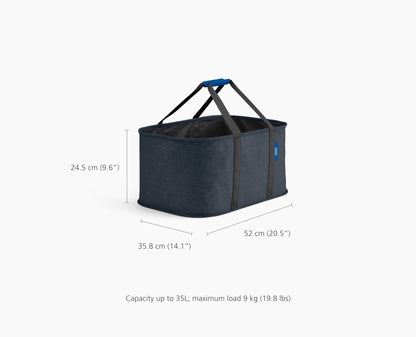 [half-width] 2-piece Black Tota 90L & Hold-All Laundry Basket Set