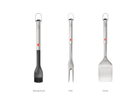 [half-width] 6-piece GrillOut™ BBQ Utensil Set with Extending Handles