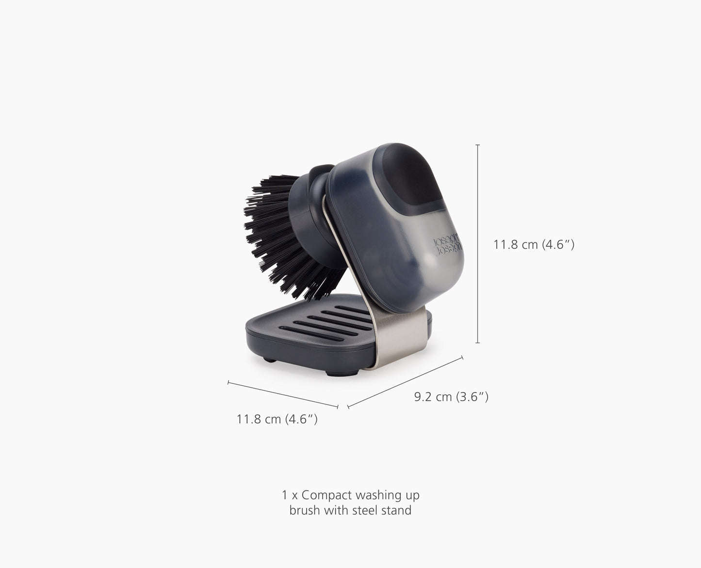 [half-width] SinkTech™ Compact Soap Dispensing Washing-Up Brush with Steel Stand & Extra Heads