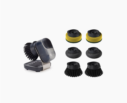 [hidden] SinkTech™ Compact Soap Dispensing Washing-Up Brush with Steel Stand & Extra Heads