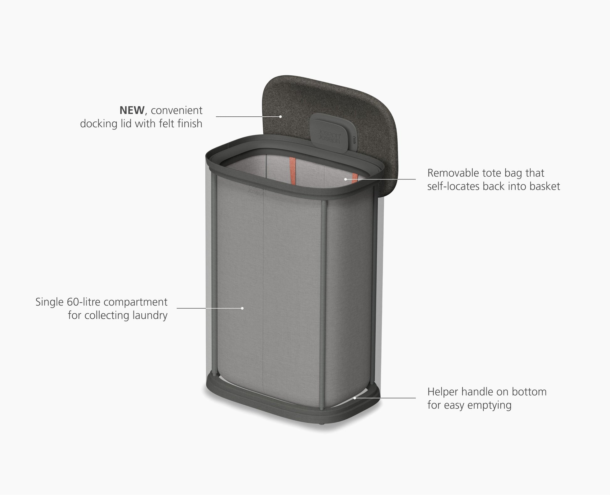Tota 2 One 60L Forest Gray Laundry Basket
